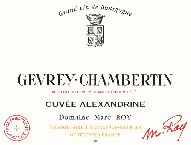 Gevrey-Chambertin 'Cuvee Alexandrine', Domaine Marc Roy
