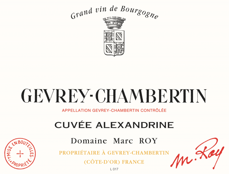 GevreyChambertin Cuvee Alexandrine Domaine Marc Roy