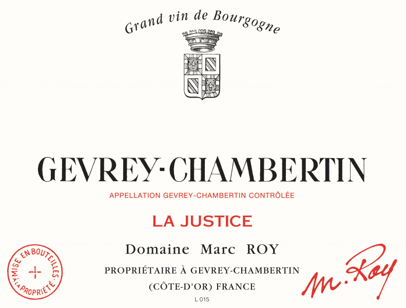 Gevrey-Chambertin 'La Justice', Domaine Marc Roy