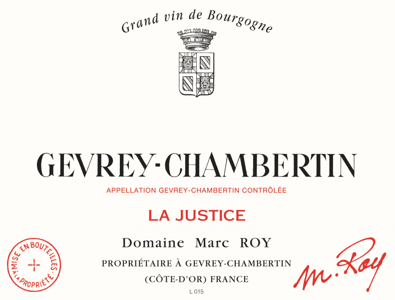 GevreyChambertin La Justice Domaine Marc Roy