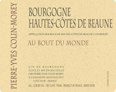 Hautes Cotes de Beaune Blanc 'Au Bout du Monde'