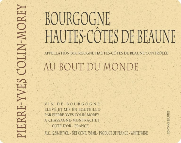 Hautes Cotes de Beaune Blanc Au Bout du Monde