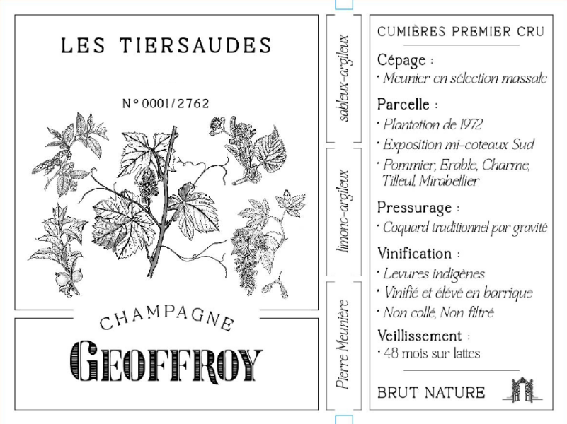 Lieu Dit Les Tiersaudes Blanc de Noirs 1er Cru Brut Nature