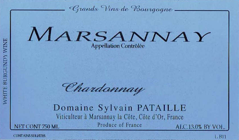 Marsannay Blanc Domaine Sylvain Pataille