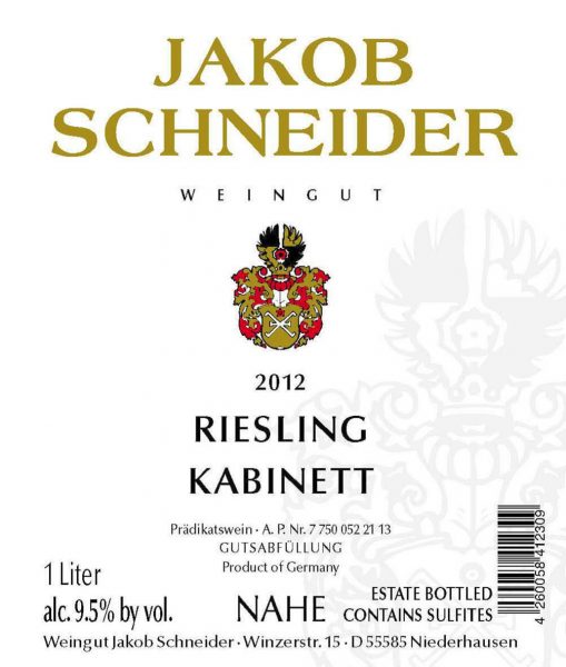 Schneider Niederhuser Riesling Kabinett