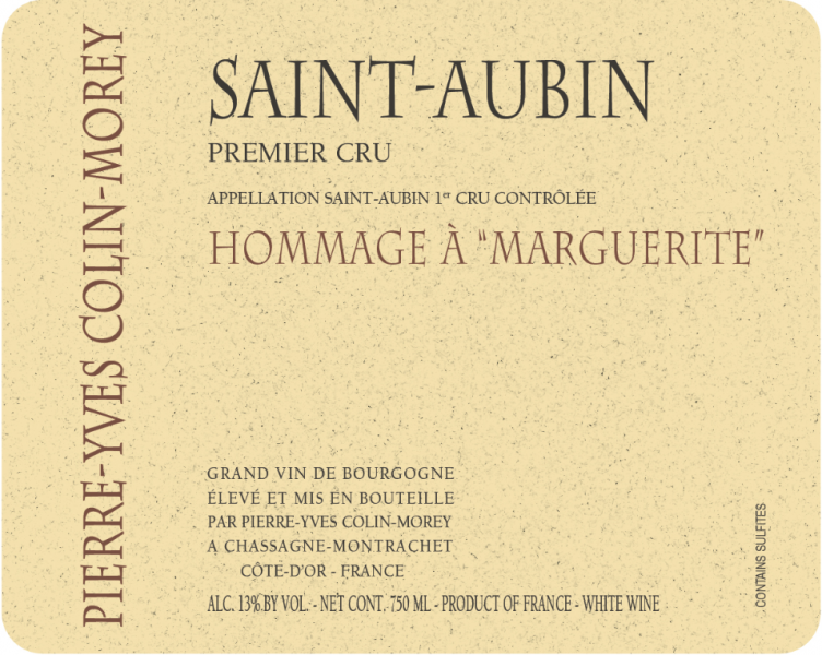 Saint-Aubin 1er 'Hommage A Marguerite', Colin-Morey