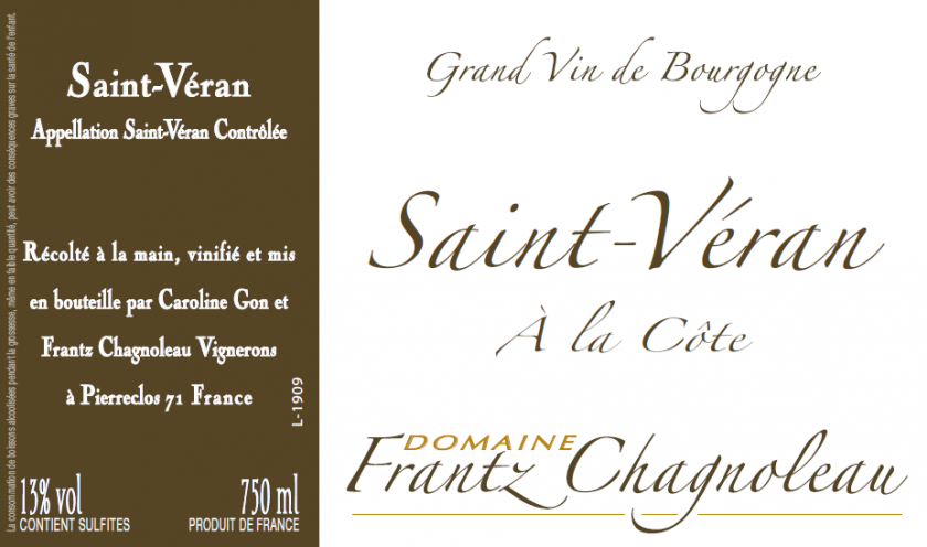 SaintVeran A la Cote Domaine Frantz Chagnoleau