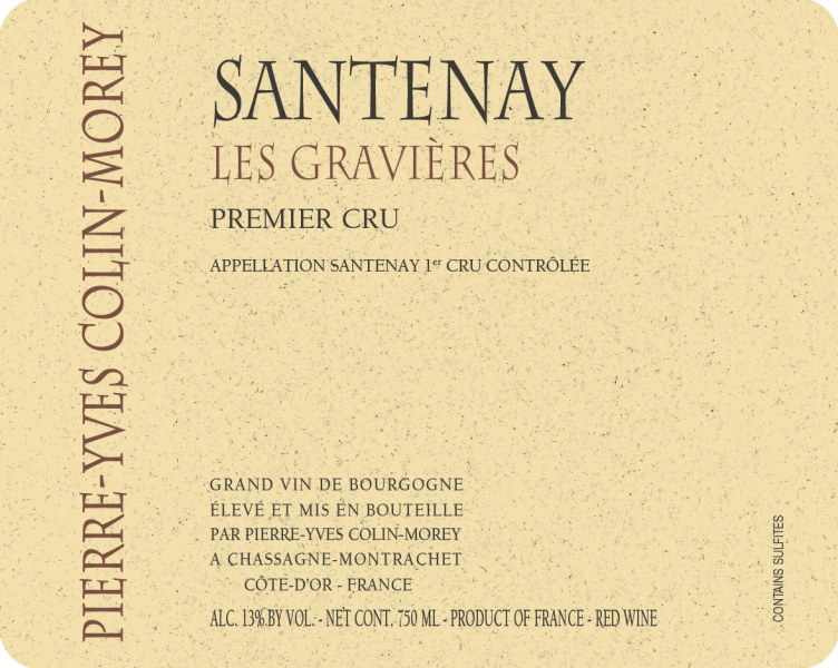 Santenay Rouge 1er 'Gravieres' Colin-Morey