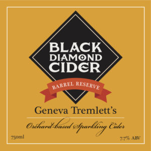Sparkling Dry Cider 'Geneva Tremlett's' (Barrel Reserve), Black Diamond Cider