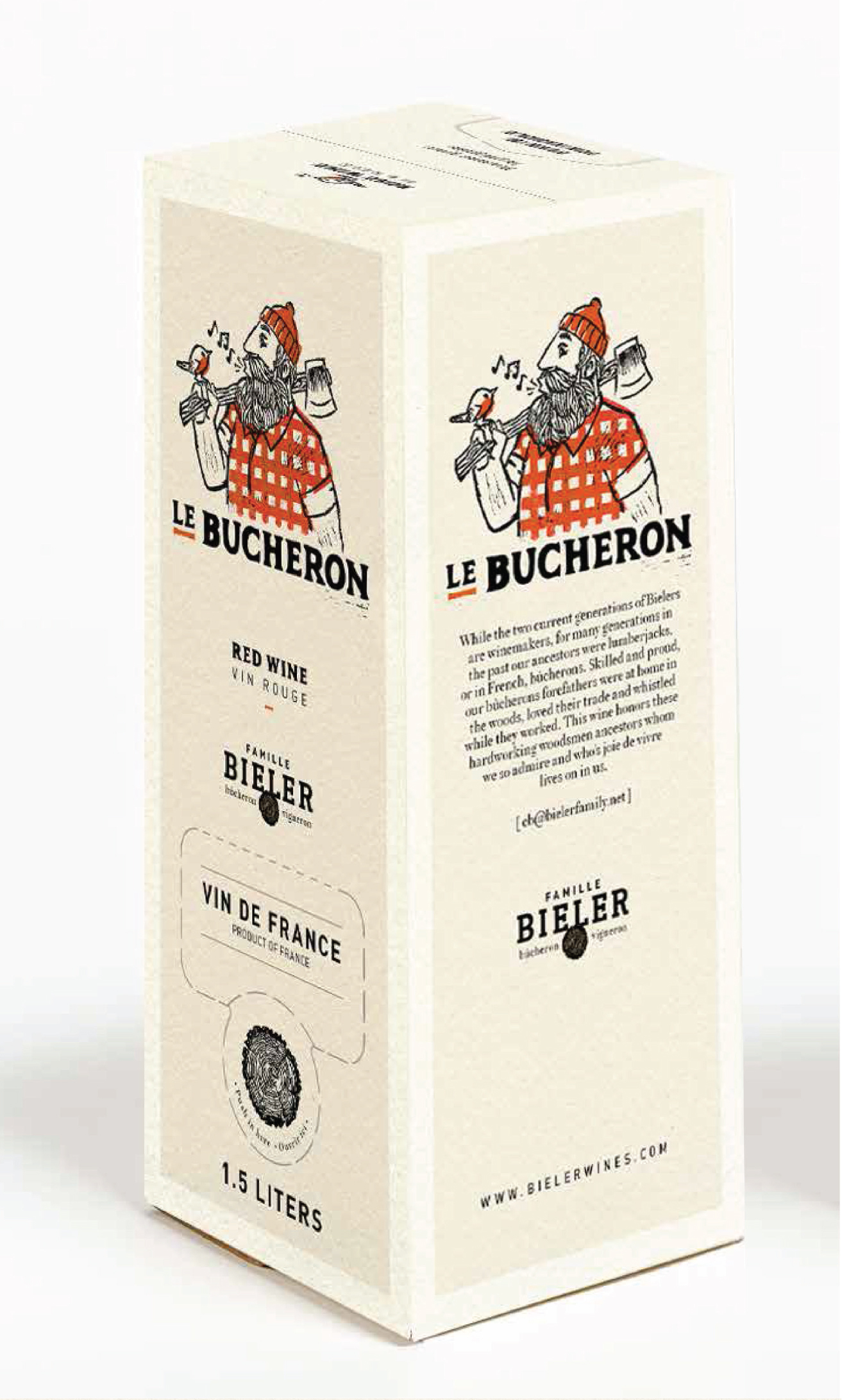 Vin Rouge Le Bucheron [Bag-in-Box], Le Famille Bieler - Skurnik