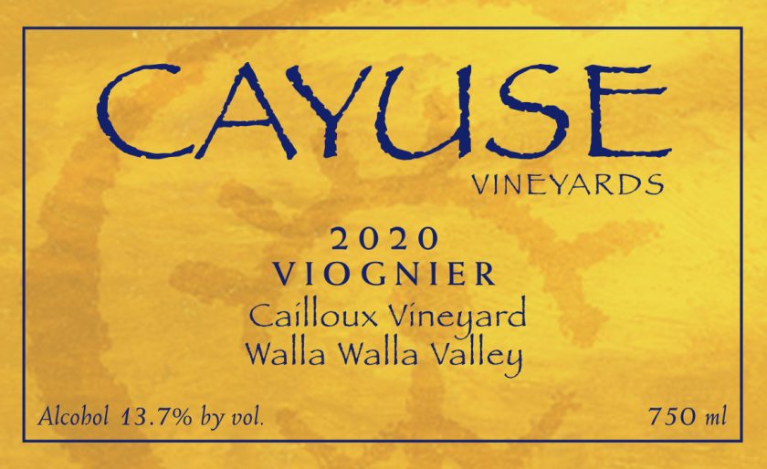Viognier, 'Cailloux', Cayuse Vineyards