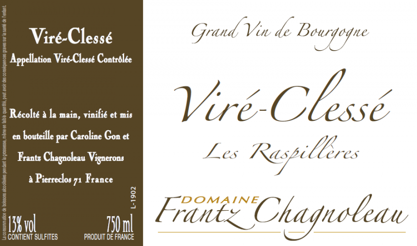 VireClesse Les Raspilleres Domaine Frantz Chagnoleau