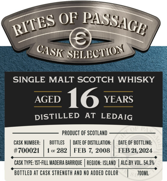 Single Malt Scotch Whisky Ledaig 16 Year