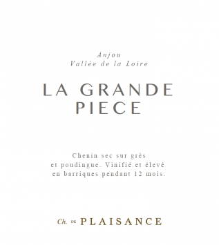 Anjou Blanc 'La Grande Piece', Chateau de Plaisance