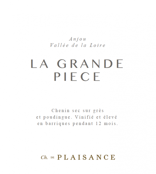 Anjou Blanc La Grande Piece Chateau de Plaisance