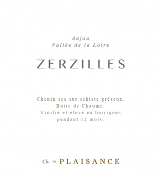 Anjou Blanc 'Zersilles', Chateau de Plaisance