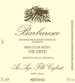 Barbaresco 'Bricco di Neive - Vie Erte'