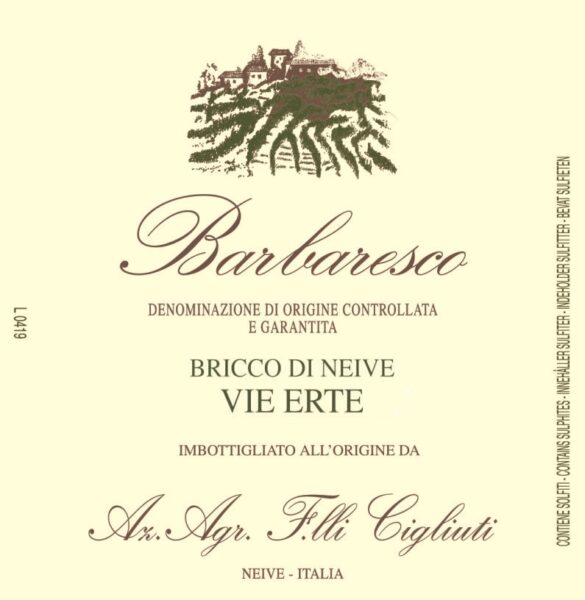 Barbaresco Bricco di Neive  Vie Erte