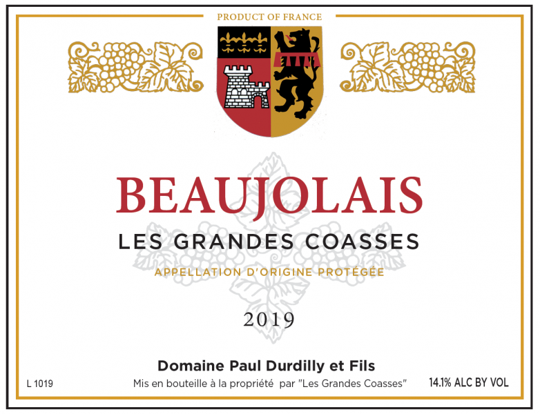 Beaujolais 'Les Grandes Coasses', Paul Durdilly