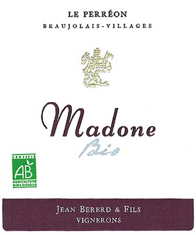 BeaujolaisVillages Perreon BIO Domaine Madone