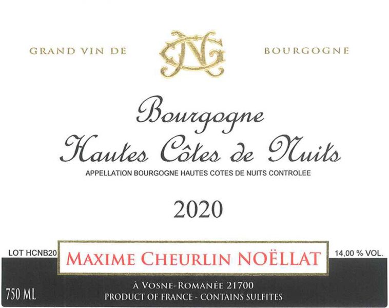 Bourgogne Hautes Cotes de Nuits Blanc Maxime Cheurlin Noellat