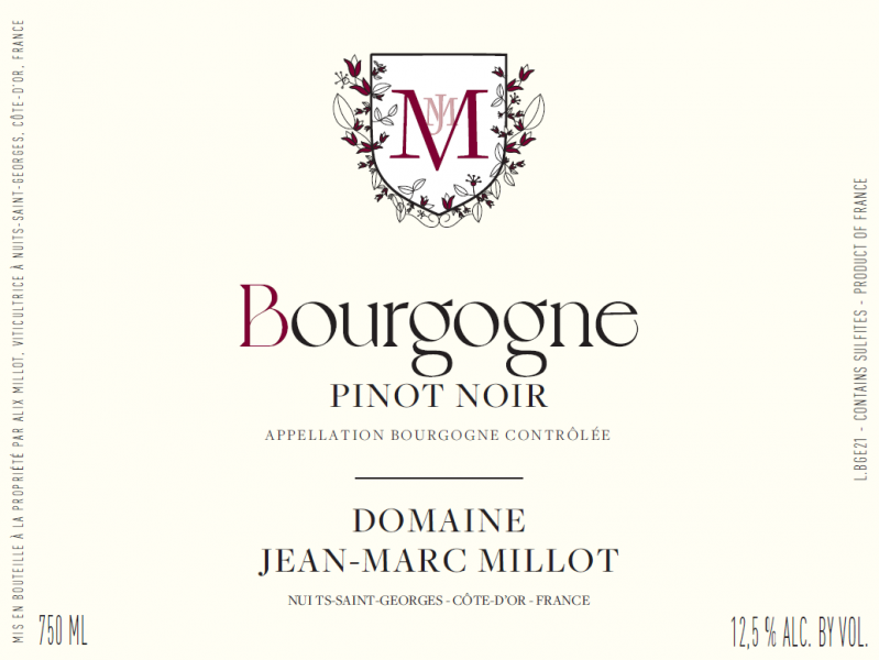 Bourgogne Rouge Domaine JeanMarc Millot