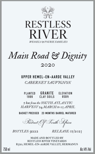 Cabernet Sauvignon Main Road  Dignity