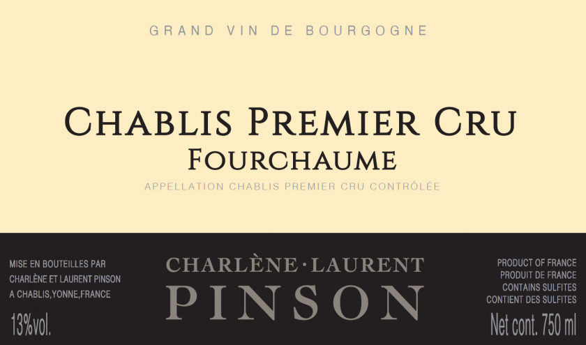 Chablis 1er Fourchaume Charlene et Laurent Pinson
