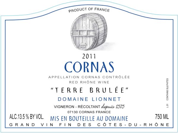 Cornas Terre Brulee Domaine Lionnet 