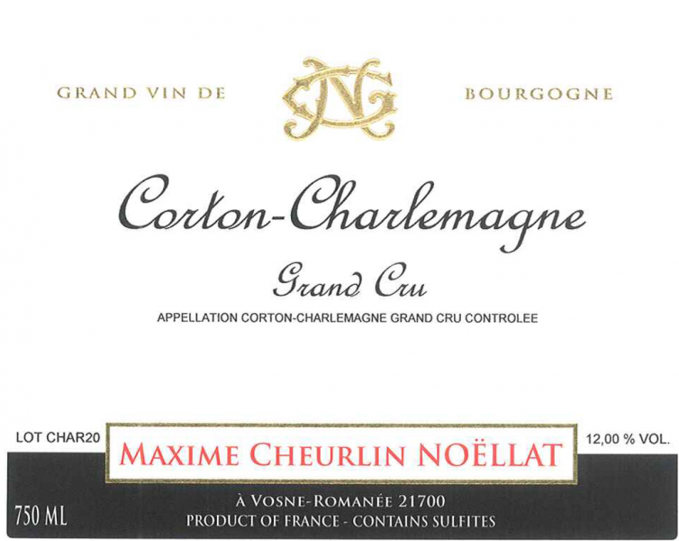 CortonCharlemagne Grand Cru Maxime Cheurlin Noellat