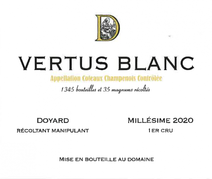Coteaux Champenois Blanc Vertus 1er Cru Champagne Doyard