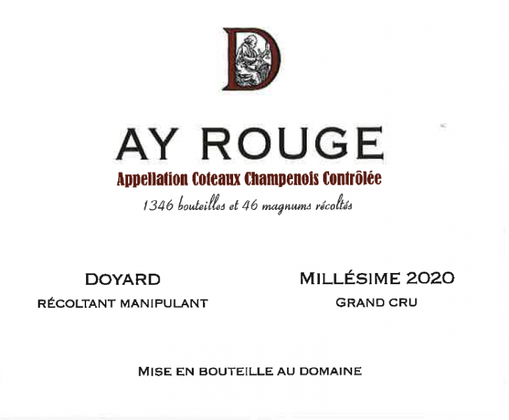 Coteaux Champenois Rouge Ay Grand Cru Champagne Doyard