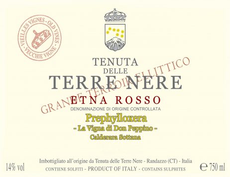 Etna Rosso 'Prephylloxera', Terre Nere