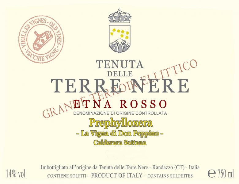 Etna Rosso Prephylloxera Terre Nere