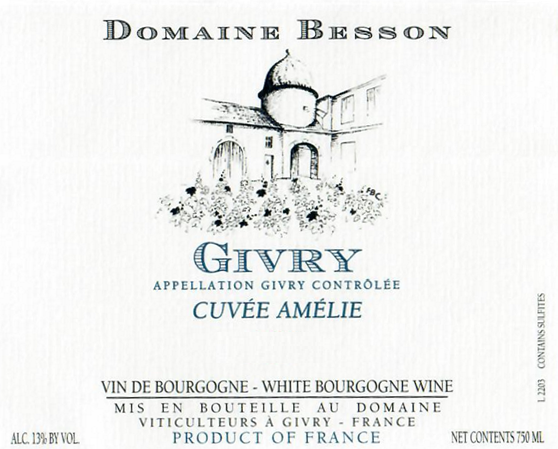 Givry Blanc 'Cuvée Amélie', Domaine Besson