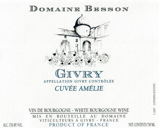 Givry Blanc Cuvee Amelie Domaine Besson