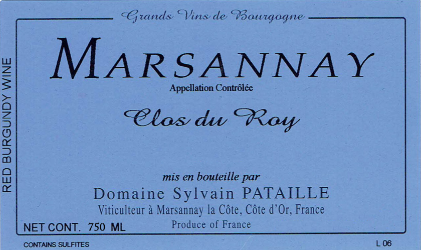 Marsannay Rouge Clos du Roy Domaine Sylvain Pataille