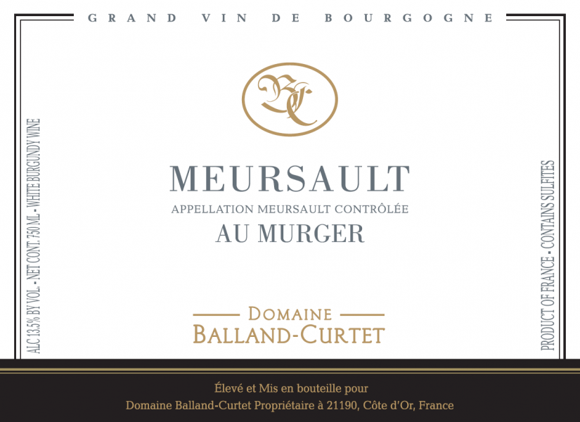 Meursault 'Au Murger', Domaine Balland-Curtet