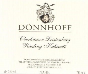 Oberhuser Leistenberg Riesling Kabinett