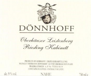 Dnnhoff Oberhuser Leistenberg Riesling Kabinett