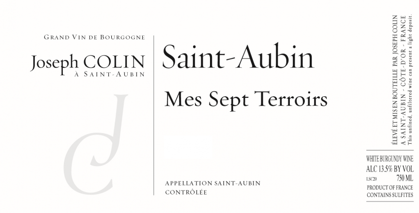 SaintAubin Mes Sept Terroirs Joseph Colin