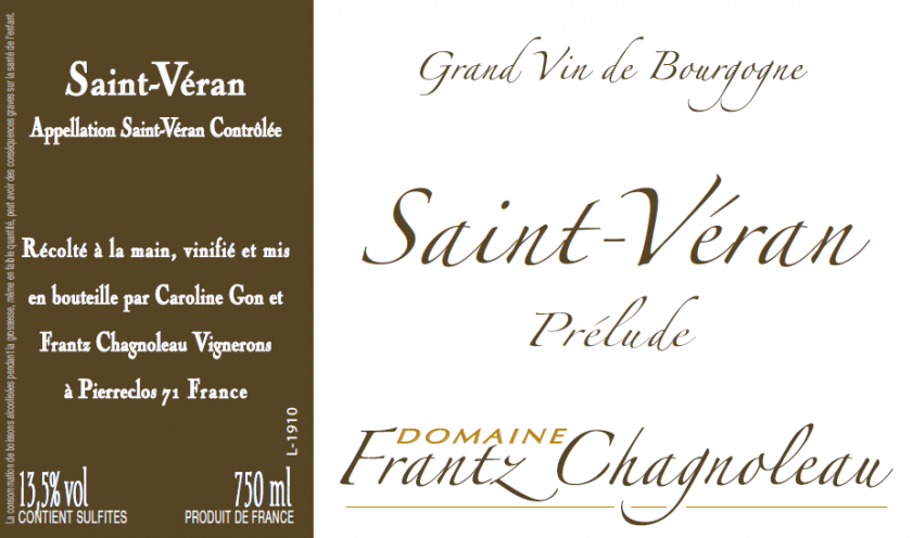 Saint-Veran 'Prelude', Domaine Frantz Chagnoleau