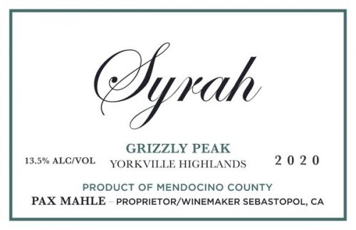Syrah 'Grizzly Peak Vyd'