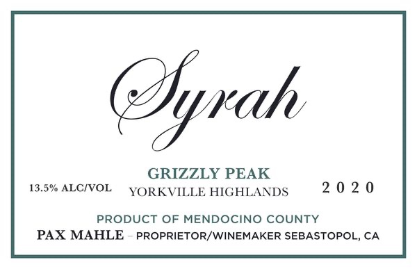 Syrah Grizzly Peak Vyd