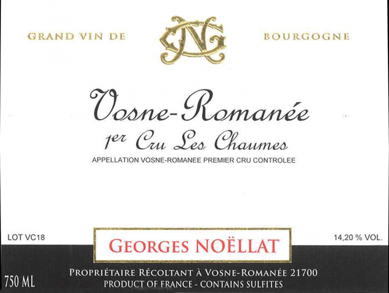 VosneRomanee 1er Les Chaumes Georges Noellat
