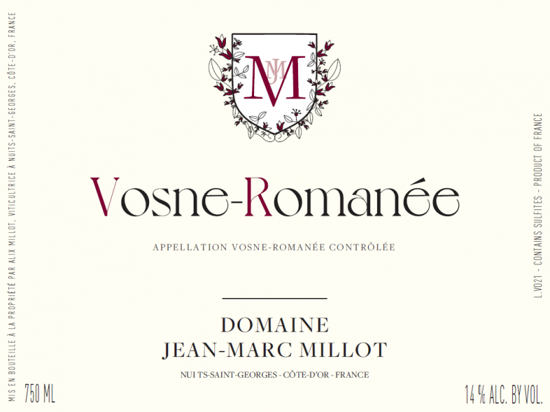 VosneRomanee Domaine JeanMarc Millot