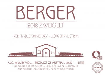 Berger Zweigelt Liter