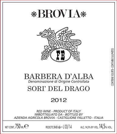 Barbera d Alba Sori del Drago Brovia 