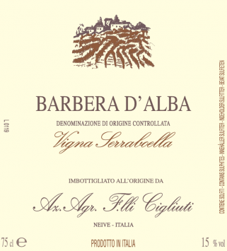 Barbera d'Alba 'Vigna Serraboella'