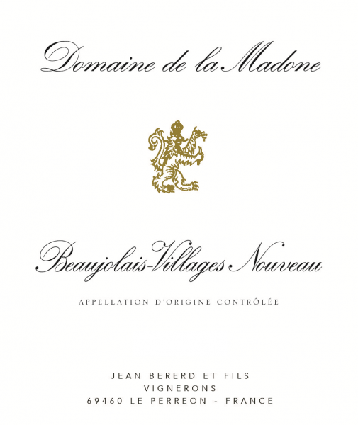 BeaujolaisVillages Nouveau Perreon Domaine Madone